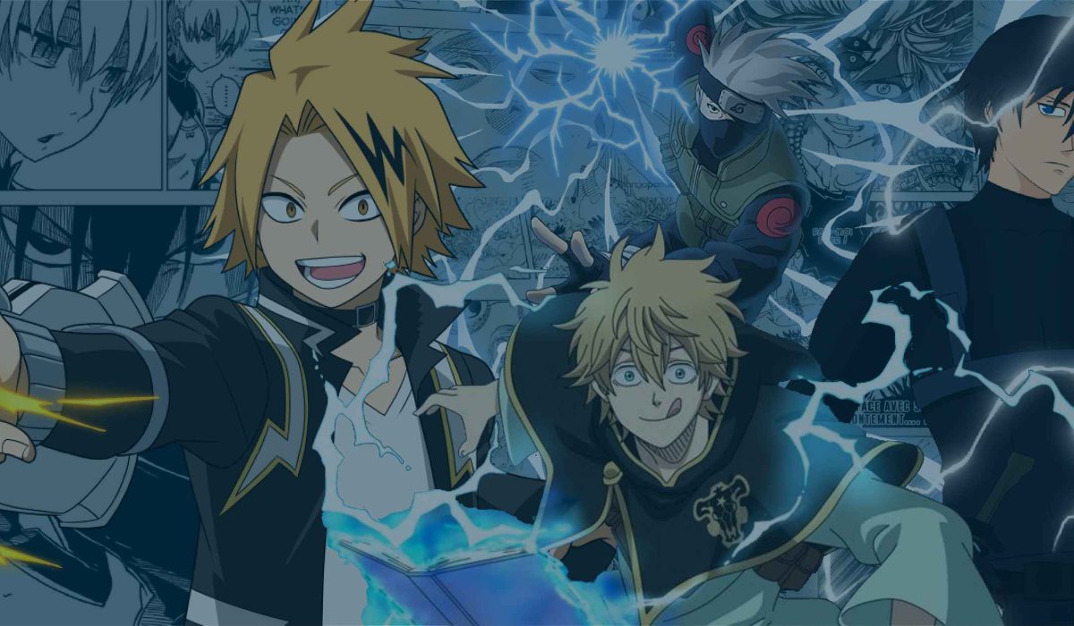 Badass Lightning Users in Anime Banner